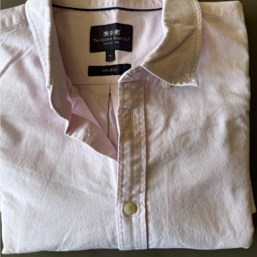 Oxford Men's Light Pink Casual Button Down Shirt